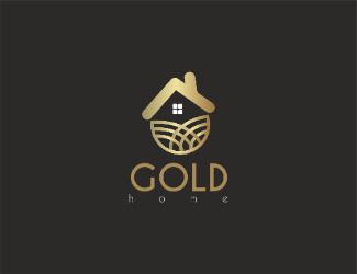 Projektowanie logo dla firmy, konkurs graficzny gold home okągły